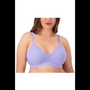 All Worthy Brushed Micro and Lace Bralette Jacaranda -